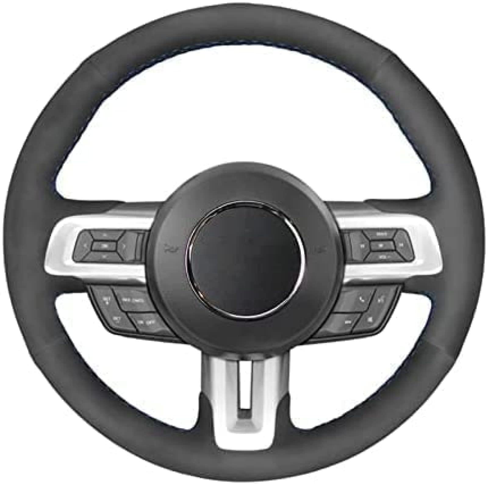 DIY Hand-stitched Black Genuine Leather Car Steering Wheel Cover For Hyundai Sonata 9 2015 2016 2017 Braiding Steering Wheel Cover