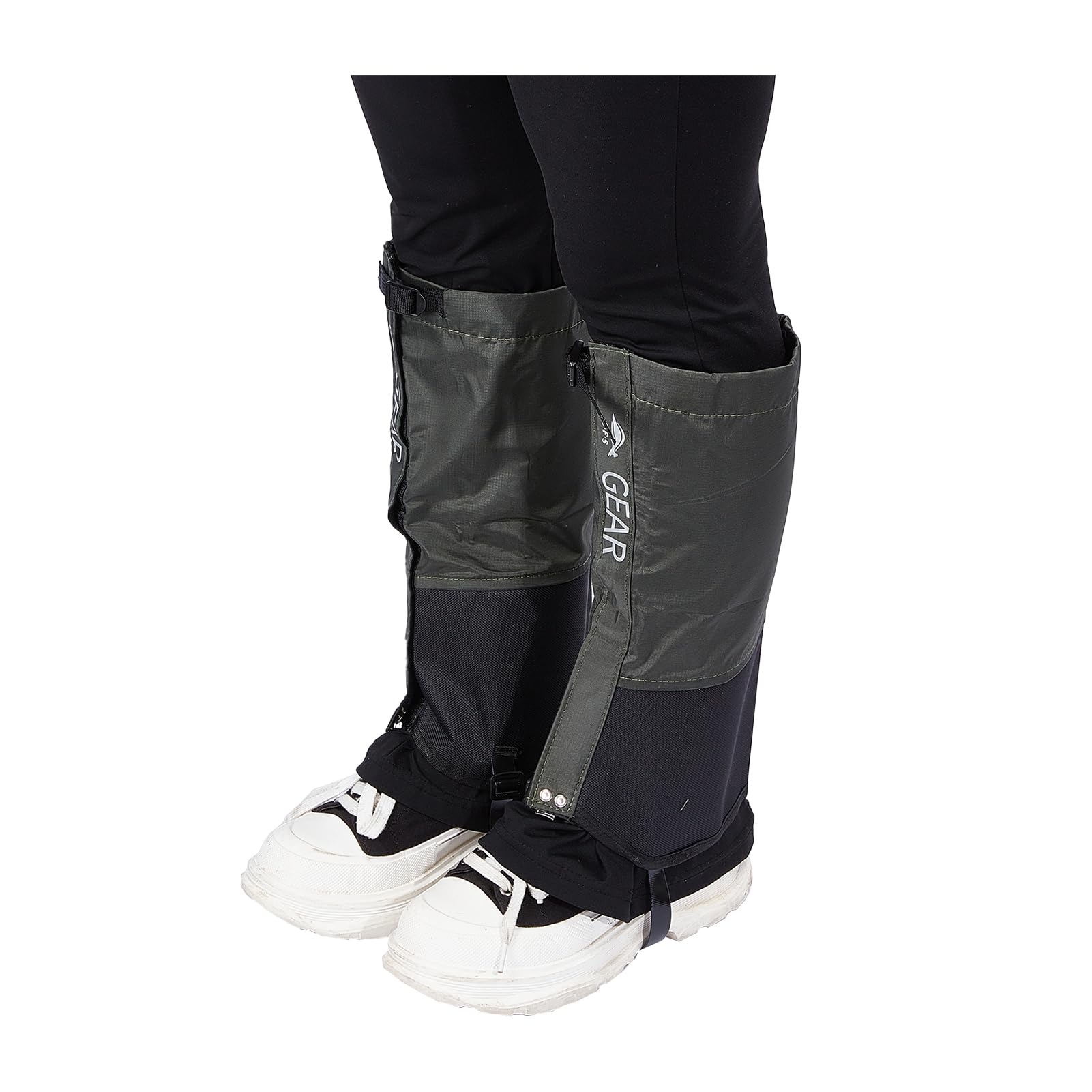 NICENEEDED Polainas de Nailon Ajustables para Piernas, Protectores de Piernas Impermeables para Senderismo con Protección contra Mordeduras, Polainas Transpirables para Piernas