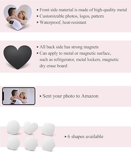 Miniatura 3 de Zysta 6 imanes de fotos para refrigerador, imanes personalizados para nevera, imagen a todo color, imanes personalizados para nevera, imanes