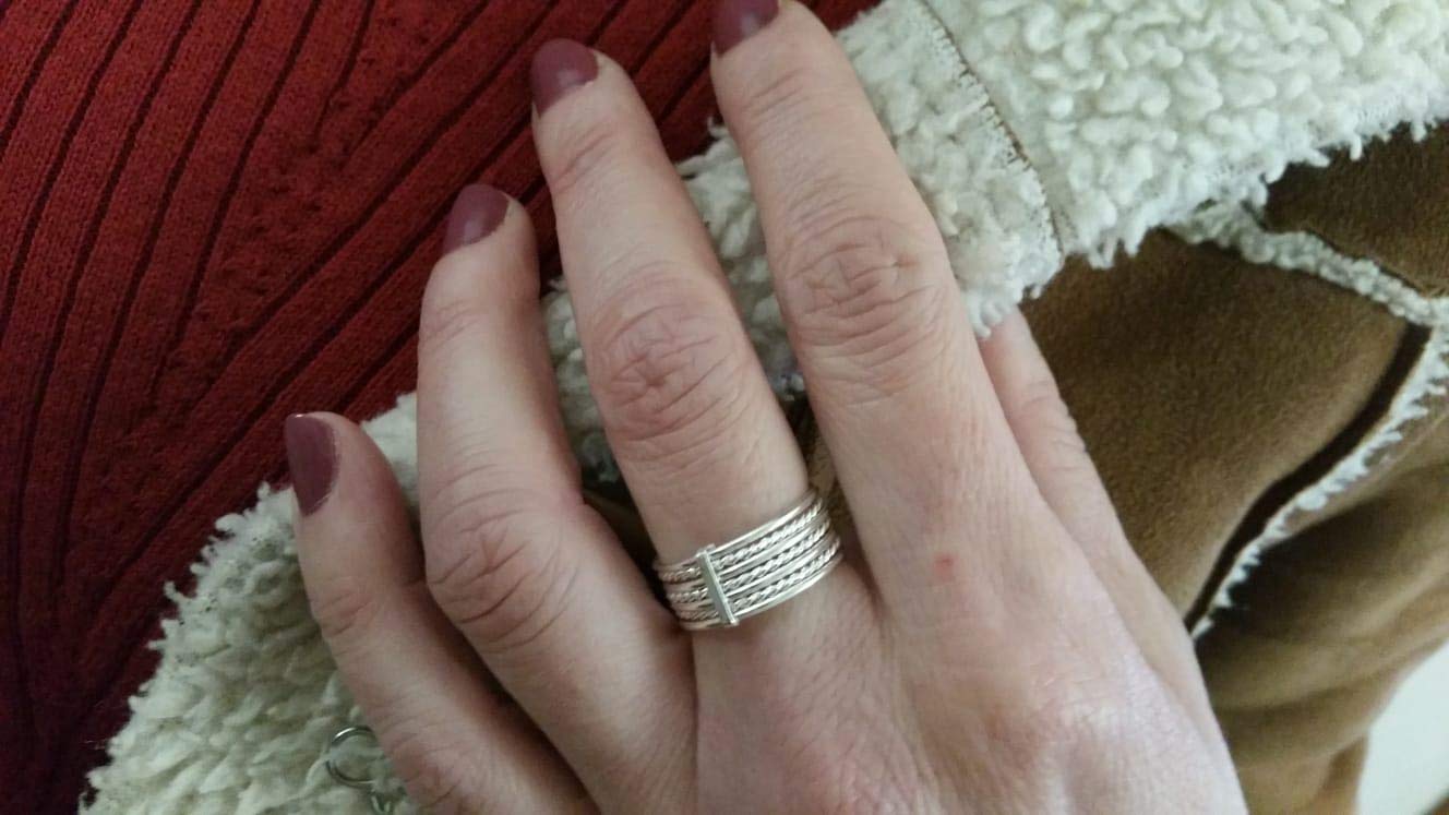 Alianza semanario de Plata de ley 925 Talla 23 un Anillo unisex de moda