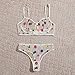 Lingerie Nightgown Bra Lingerie Underwear Thong Sexy G-String Flower Fashion Lace Sleepwear (White, XL)