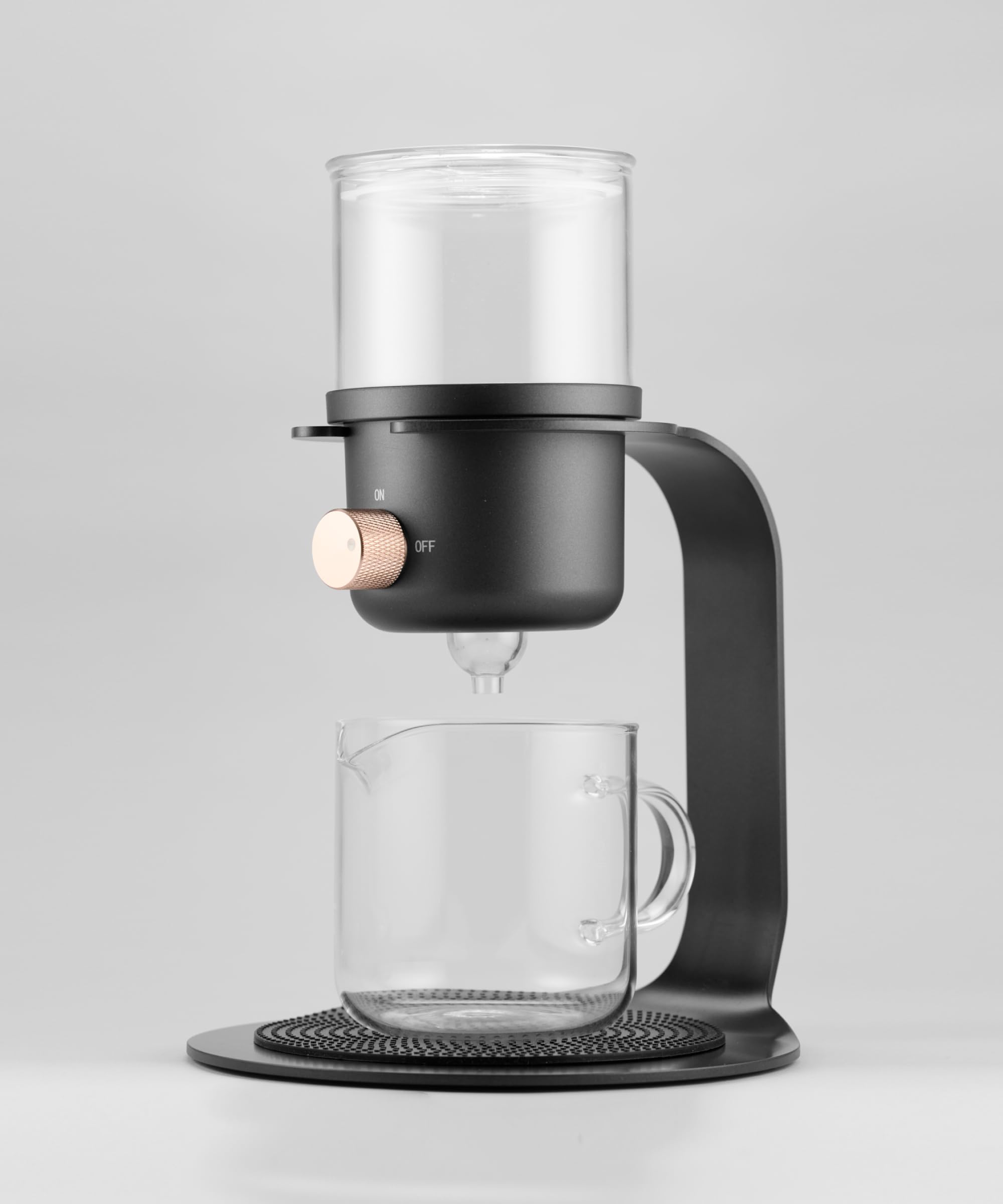 LSL LoveStyle Living Glass Tea Pot with Infusers for Loose Tea and Drip Coffee Pour Over, Semi Automatic Tea Set with Magnetic Clear Teapot, Black