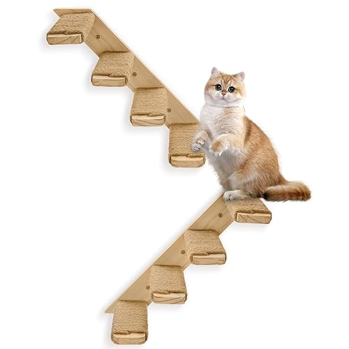 2 Pack 4 Steps Cat Wall Shelves and Stairs with