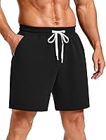 Pinspark Men's 7" Casual Sweat Shorts - Lightweight Cotton Blend Athletic Lounge Running Gym Shorts with Drawstring & Deep Pockets