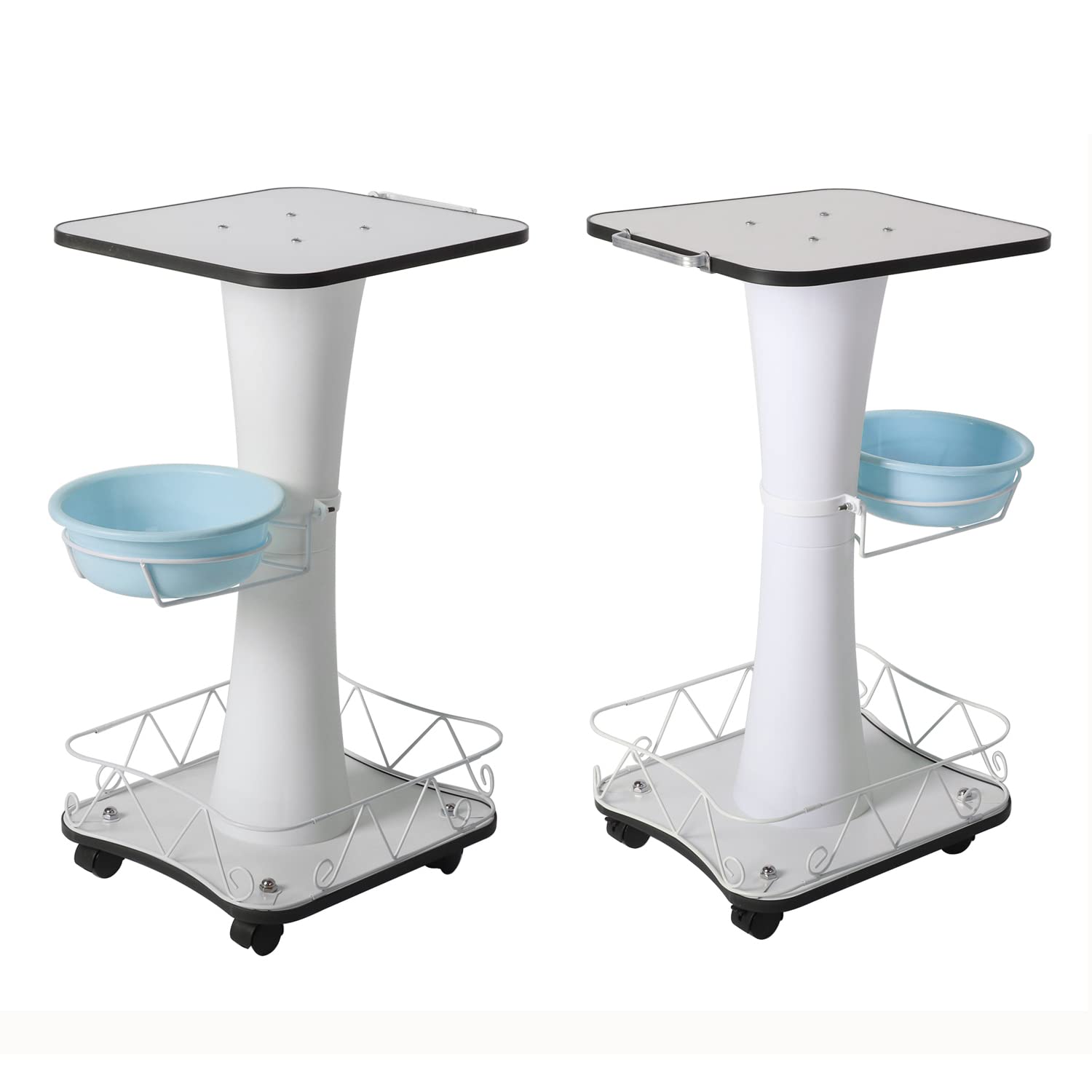 Buy ybaymy Beauty Salon Trolley Cart Professional ABS Salon Pedestal Rolling With Lockable