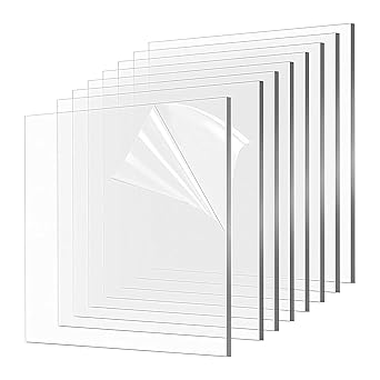 AniDesign clear acrylic glass sheet transparent 3mm Qty 1 panel for DIY craft window glass painting picture frames Face shields Signs Display Kids projects etc (3 mm 12 X12 inch, transparent)
