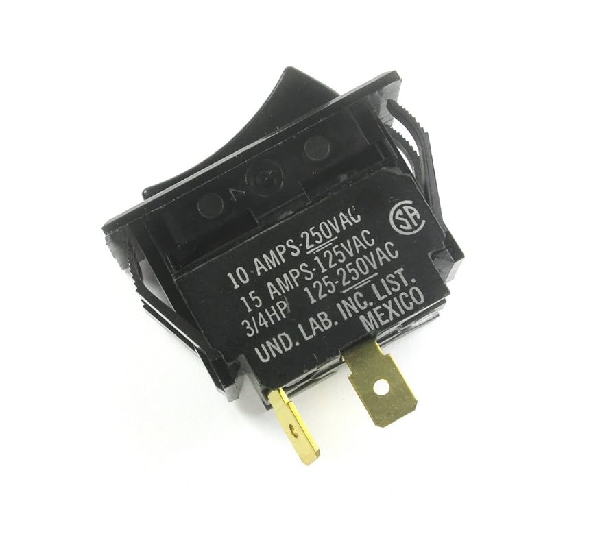 ☆ゆう☆ YD #37) Rocker Switch SPST 10A 250VAC 15A, 125VAC, 3/4 HP