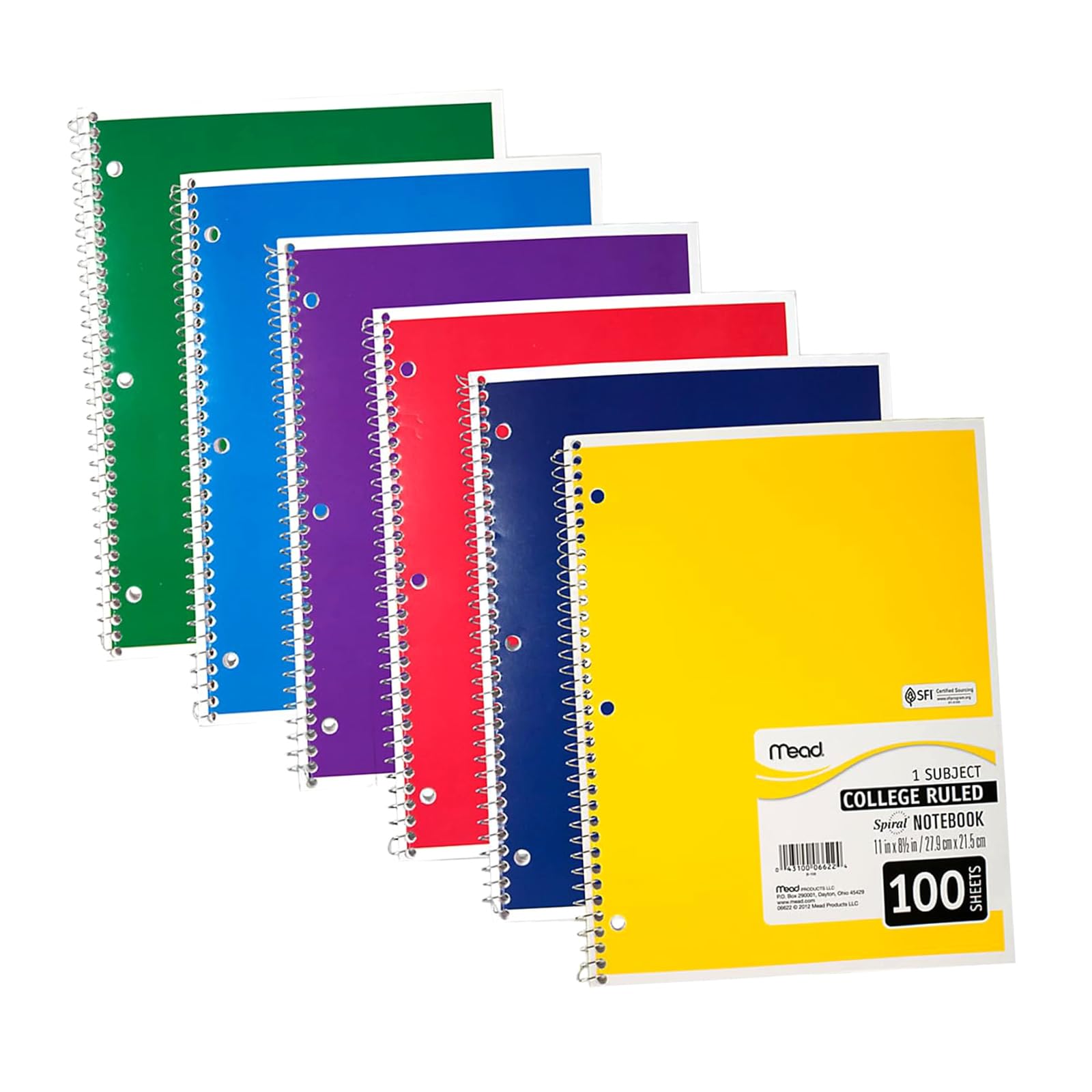 Cahier à spirales Mead 1 sujet 100 feuilles grand format - 8