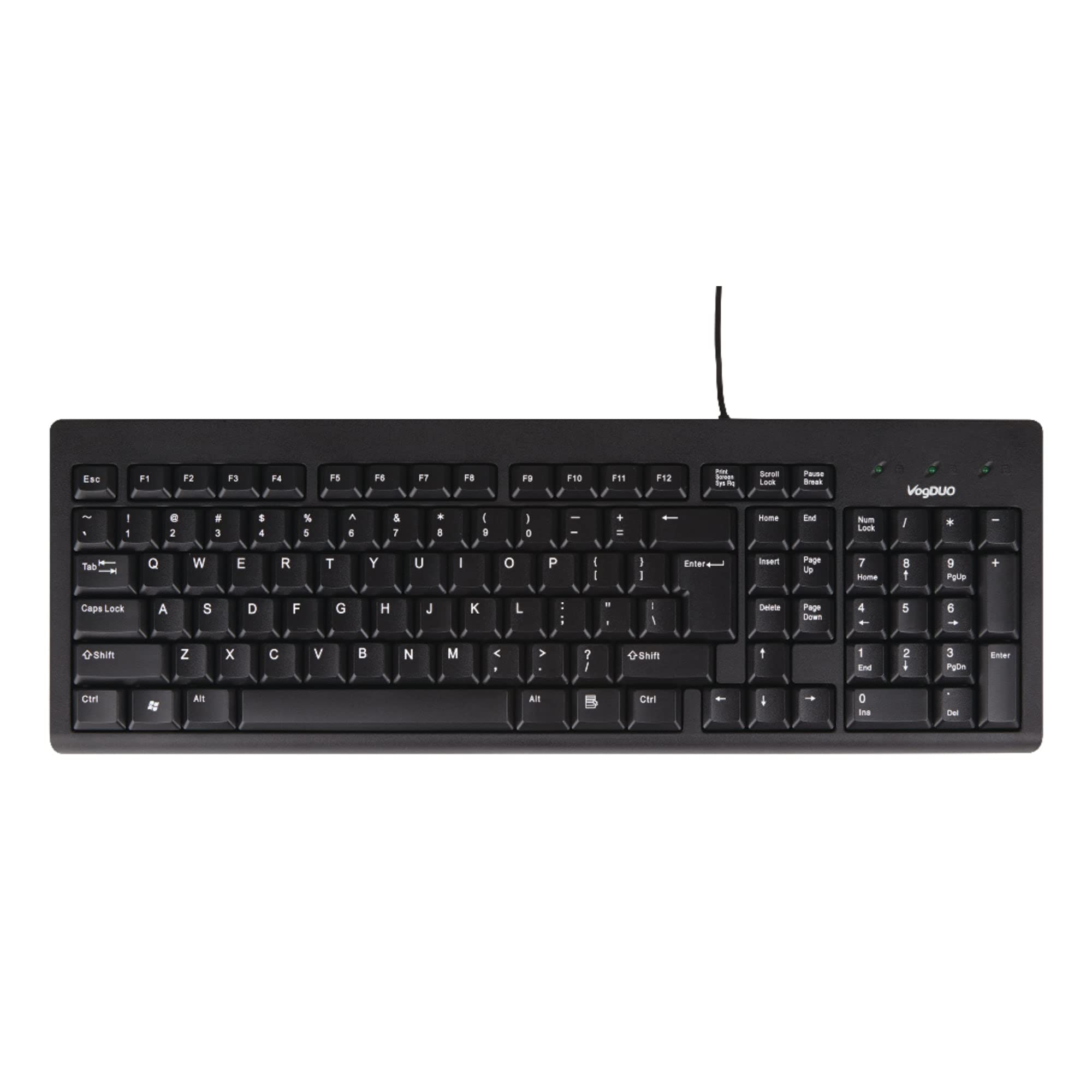 VogDuo™ MK306 Wired Keyboard, Black