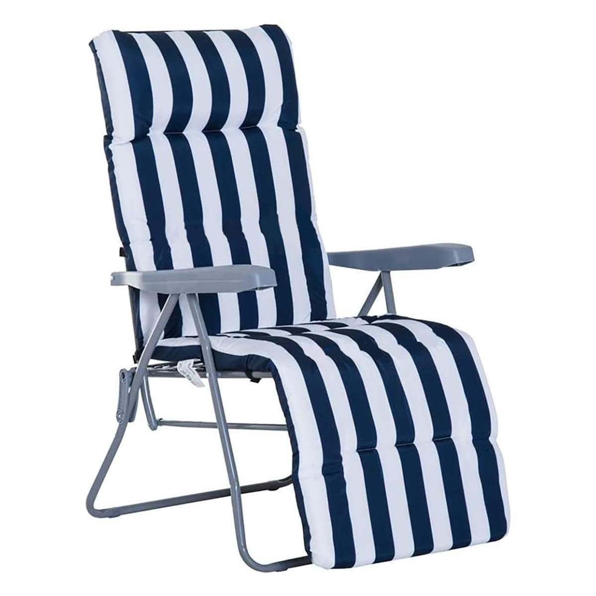 Cuscino per sdraio, Materassino per sdraio misure 180 x 55 x 8 cm Blu