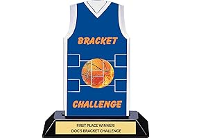 March Madness Bracket Challenge Winner Custom Basketball Jersey Trophy