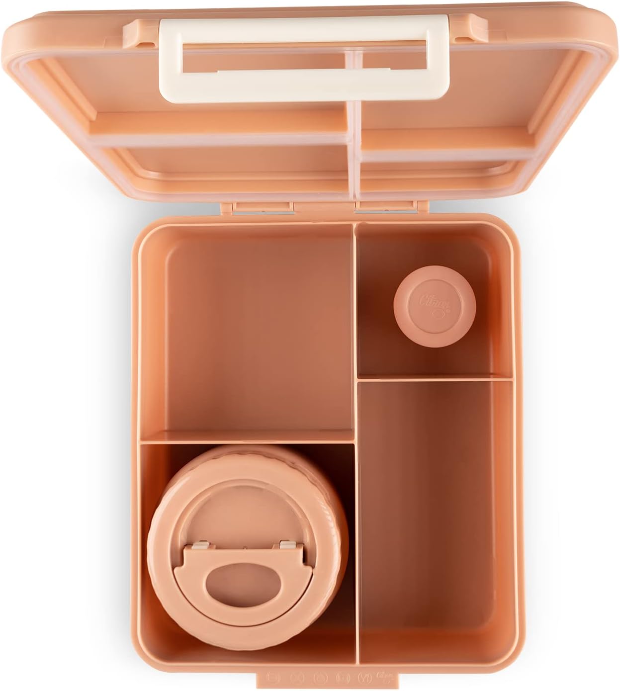 CitronKids Lunch Box with Compartments 1900ml with Insulated Food Jar & Saucer – Premium Strong & Safe Materials BPA & Melamine-Free – Leak-Proof Snack Box with Compartments, Bento Lunch Box for Kids