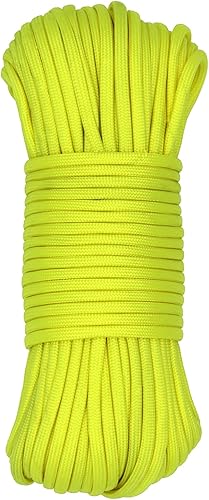 Cuerda de paracaídas de 9 hebras de 650 libras, resistente de 150 pies, cuerda de paracaídas de supervivencia tipo III-IV al aire libre, campamento,