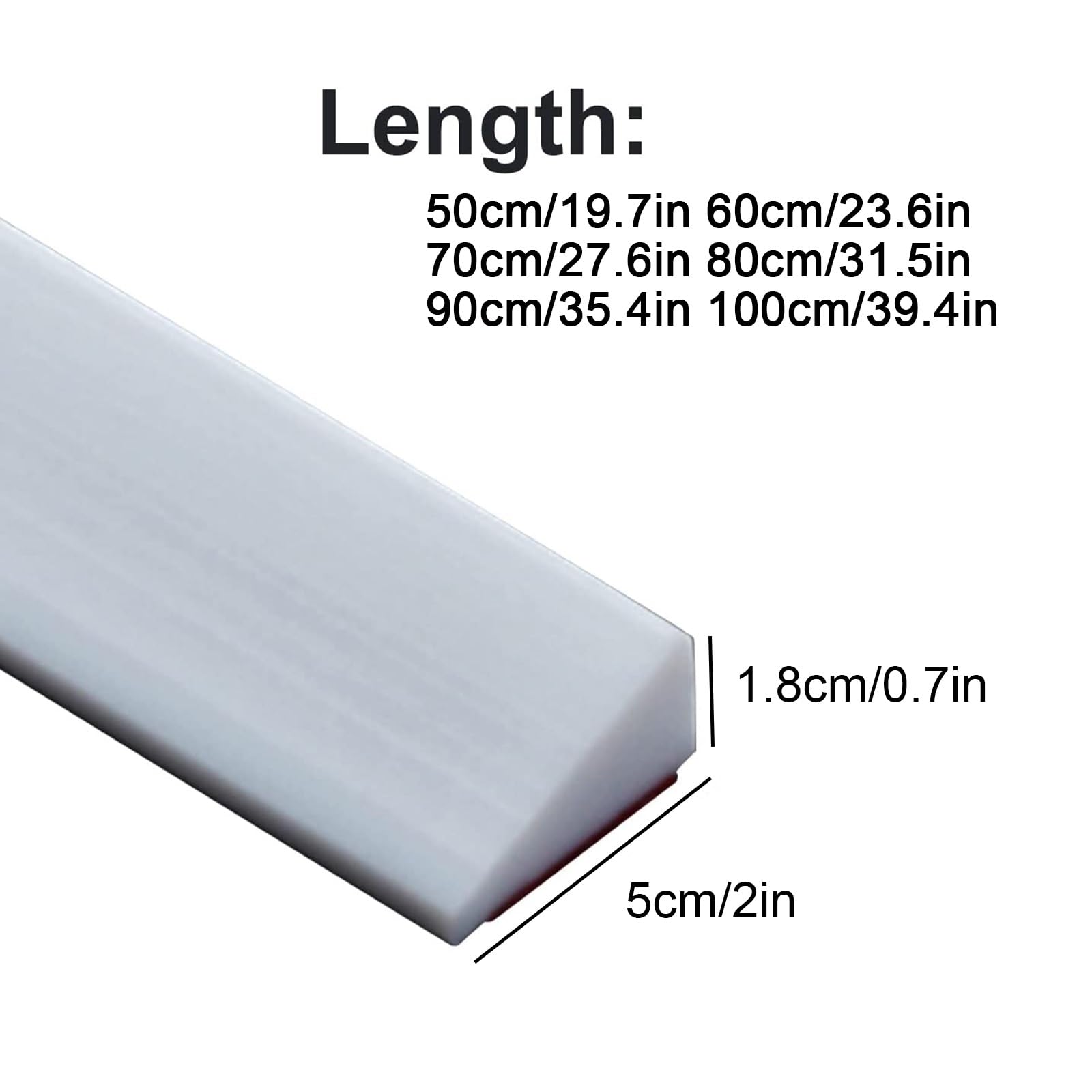 Rampa di Soglia in Silicone Antiscivolo E Ritagliabile – Rampa per Gradini Interni, Barriera Anti-Acqua per Robot Aspirapolvere, Sedie A Rotelle E Box 1.8cm 70cm/27.5''