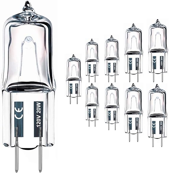 G8 Bulb, 10PCS G8 Halogen Bulb 20W 120V, G8 Base BiPin Xenon Light
