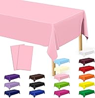 Vista 76 de QZYL 4 manteles de picnic con fundas de banco, manteles de plástico negro, 54 x 108 pulgadas, fundas rectangulares desechables impermeables