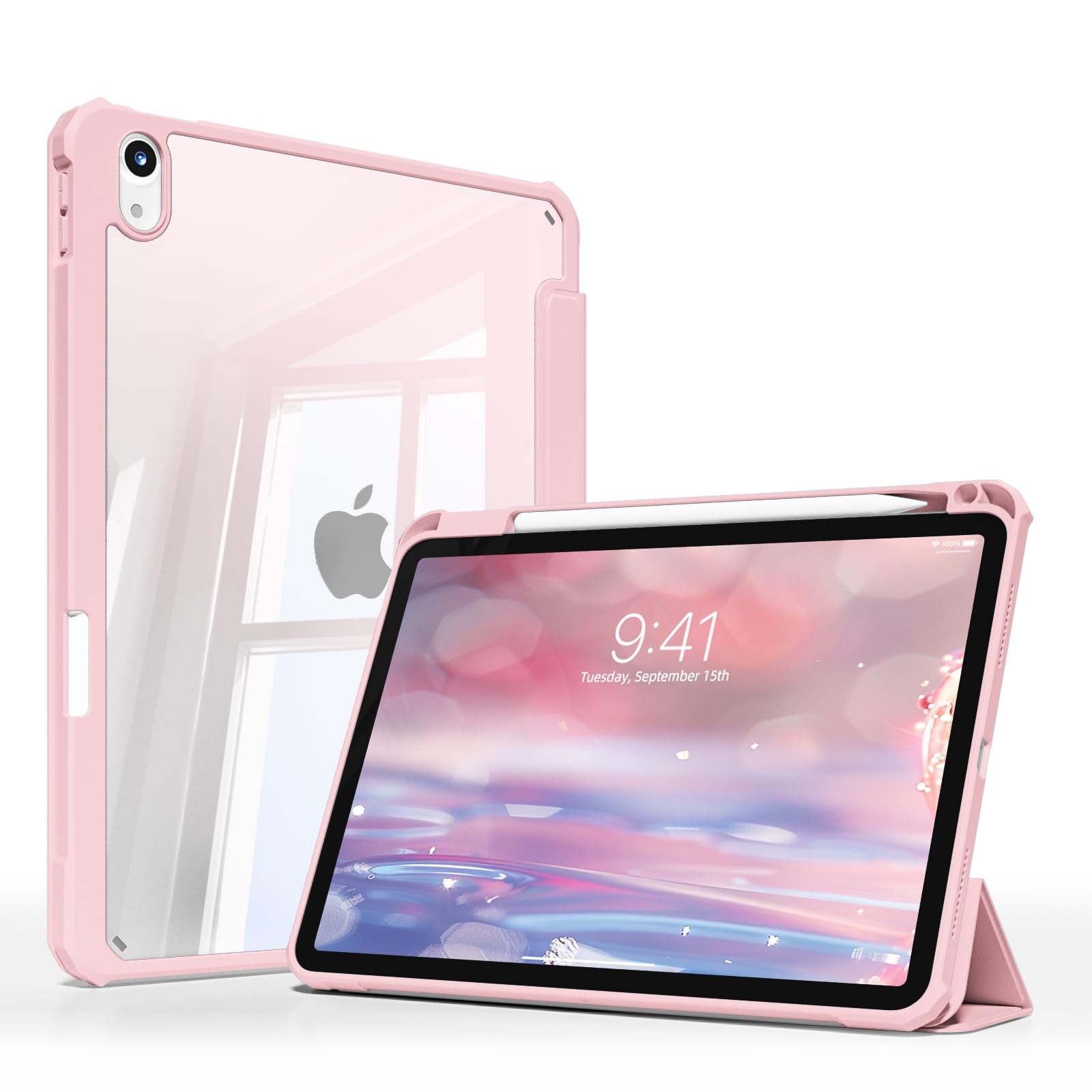 GKABXY Case for iPad Air 11 inch M2/M3/M4 (2024/2025/2026), iPad Air 5th/4th Generation (2022/2020) 10.9 Inch-Shockproof Cover with Clear Back Shell,