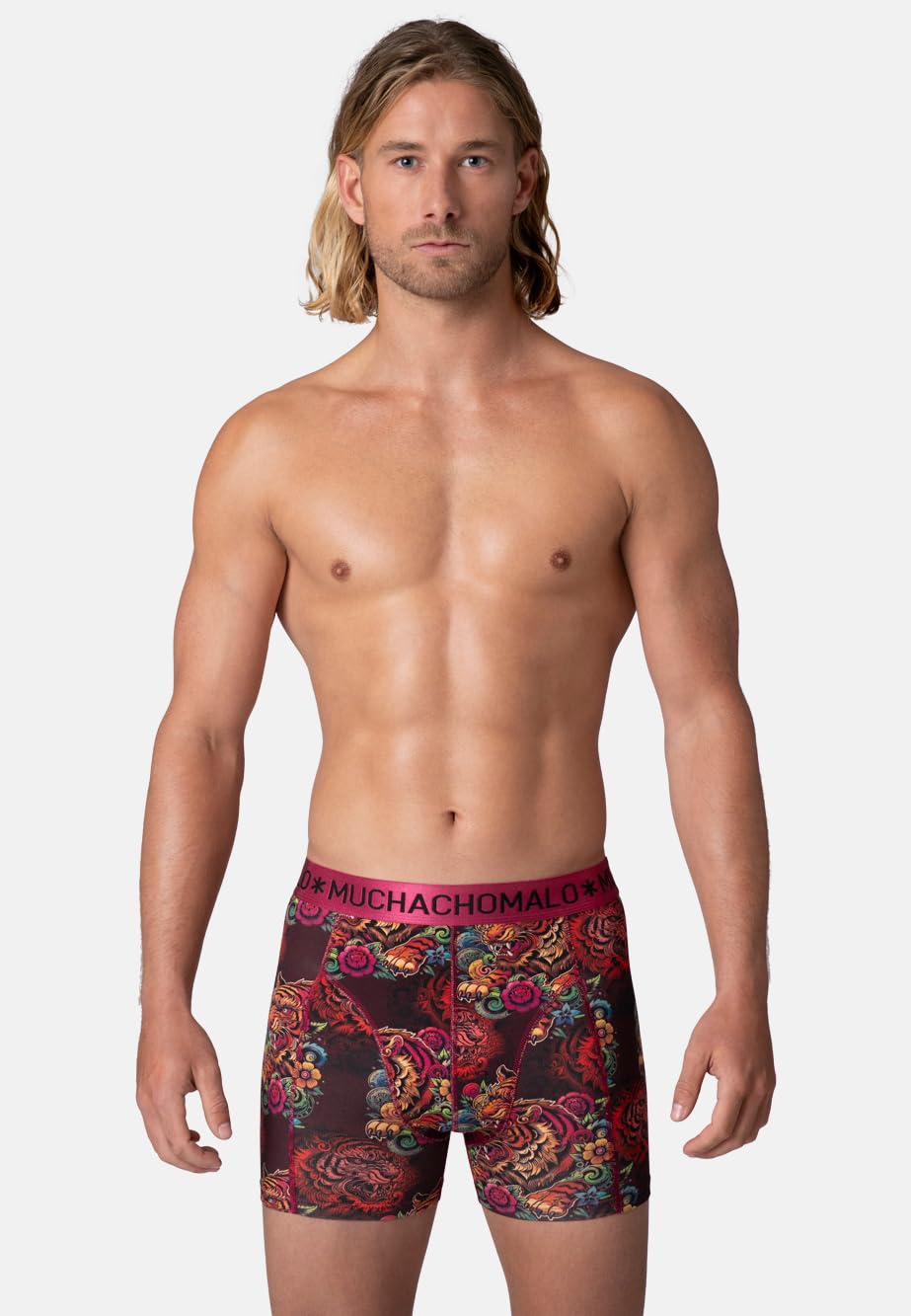 Muchachomalo Boxers para Hombres, Ropa interior de Algodón para Hombres, Multipack de 2 Piezas, Boxers Impreso Corte Clásico, con Cintura Elástica