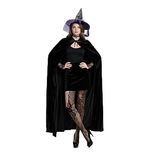 Halloween Witch Gothic Costume for Womens, 5 Pcs Witch Costume