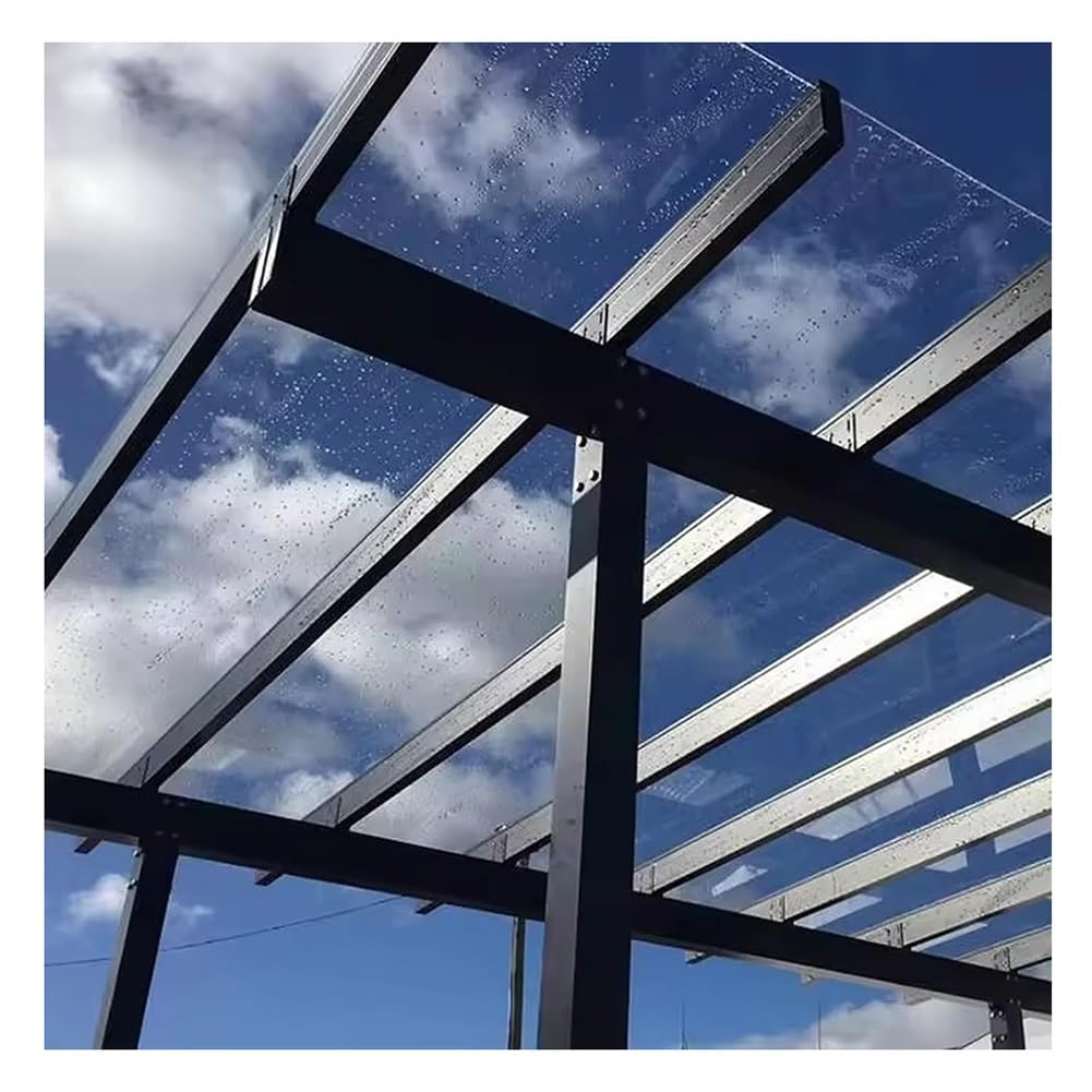 Láminas De Policarbonato para Invernaderos, 2mm Paneles para Cubiertas Exteriores Protección contra Los Rayos UV Resistentes A La Intemperie para Toldos De Terraza, Cobertizos(2.6x13.1ft)