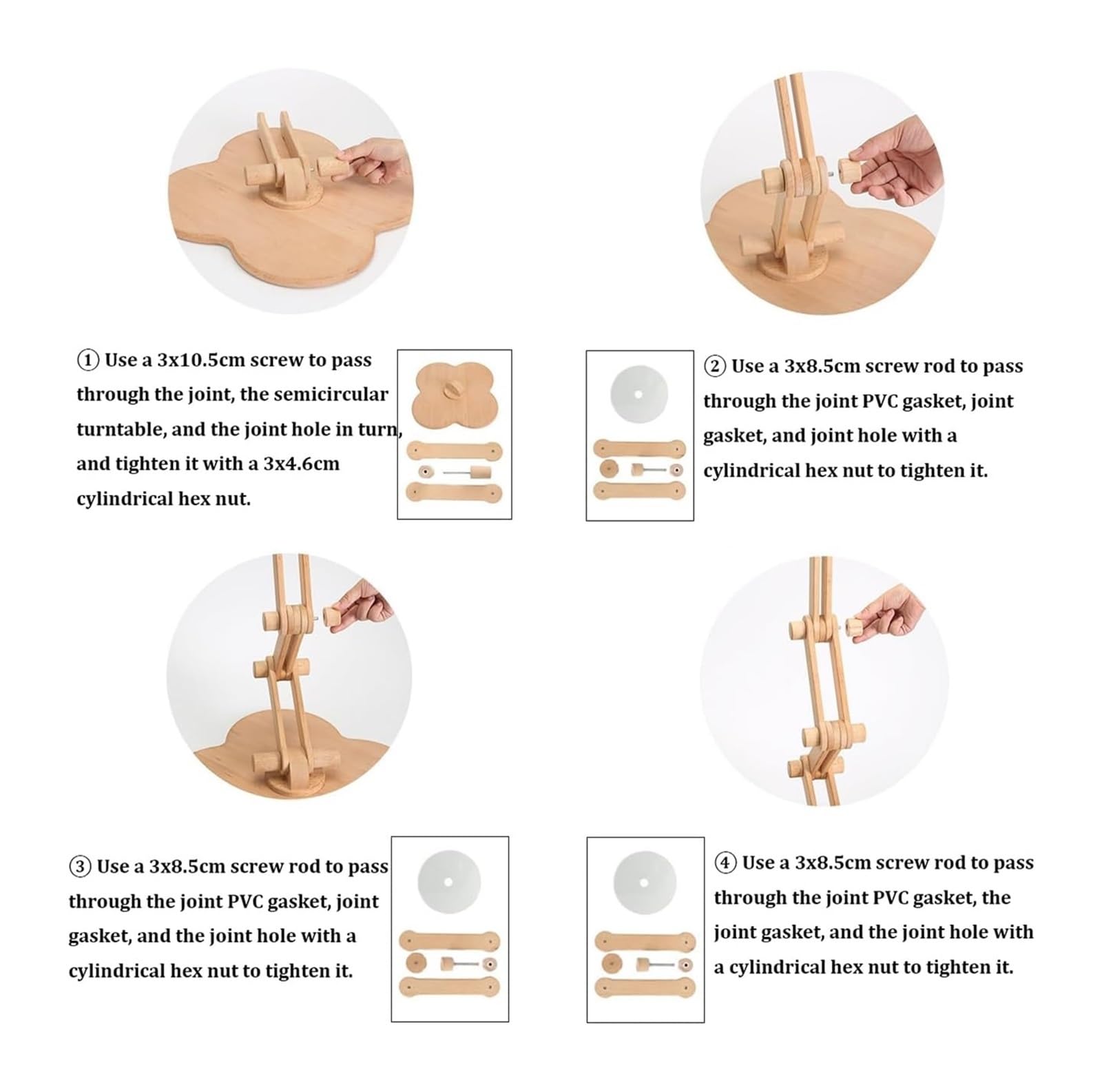 Stickständer, Klappbarer Stickrahmen, Einziehbarer Kreuzstichständer, Verstellbarer Stickrahmenständer aus Holz, Stickrahmen und Ständer