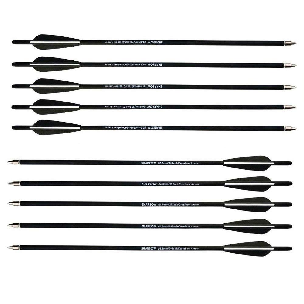Flèches d'arbalète en Carbone Boulons de 20 Pouces Boulons d'arbalète 22 Pouces Flèches de Chasse Flèches de Carbone 18 Pouces pour Arbalète 12 Boulons par Paquet