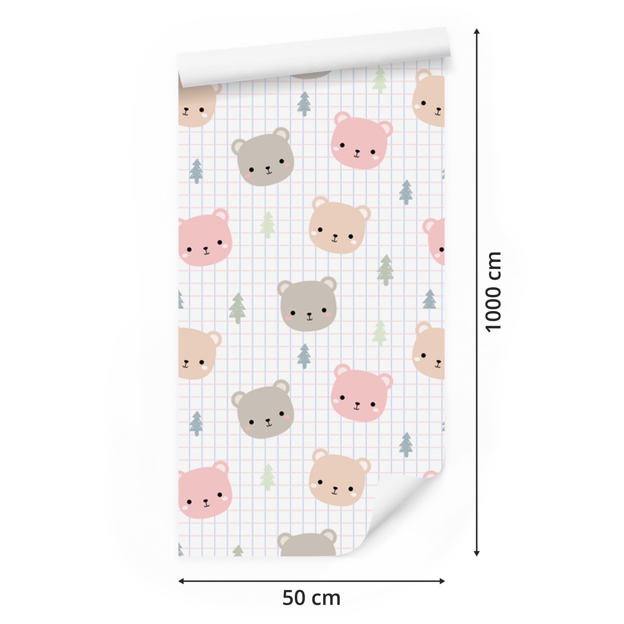 Vliestapete Teddybären im Hintergrund 50 x 1000 cm