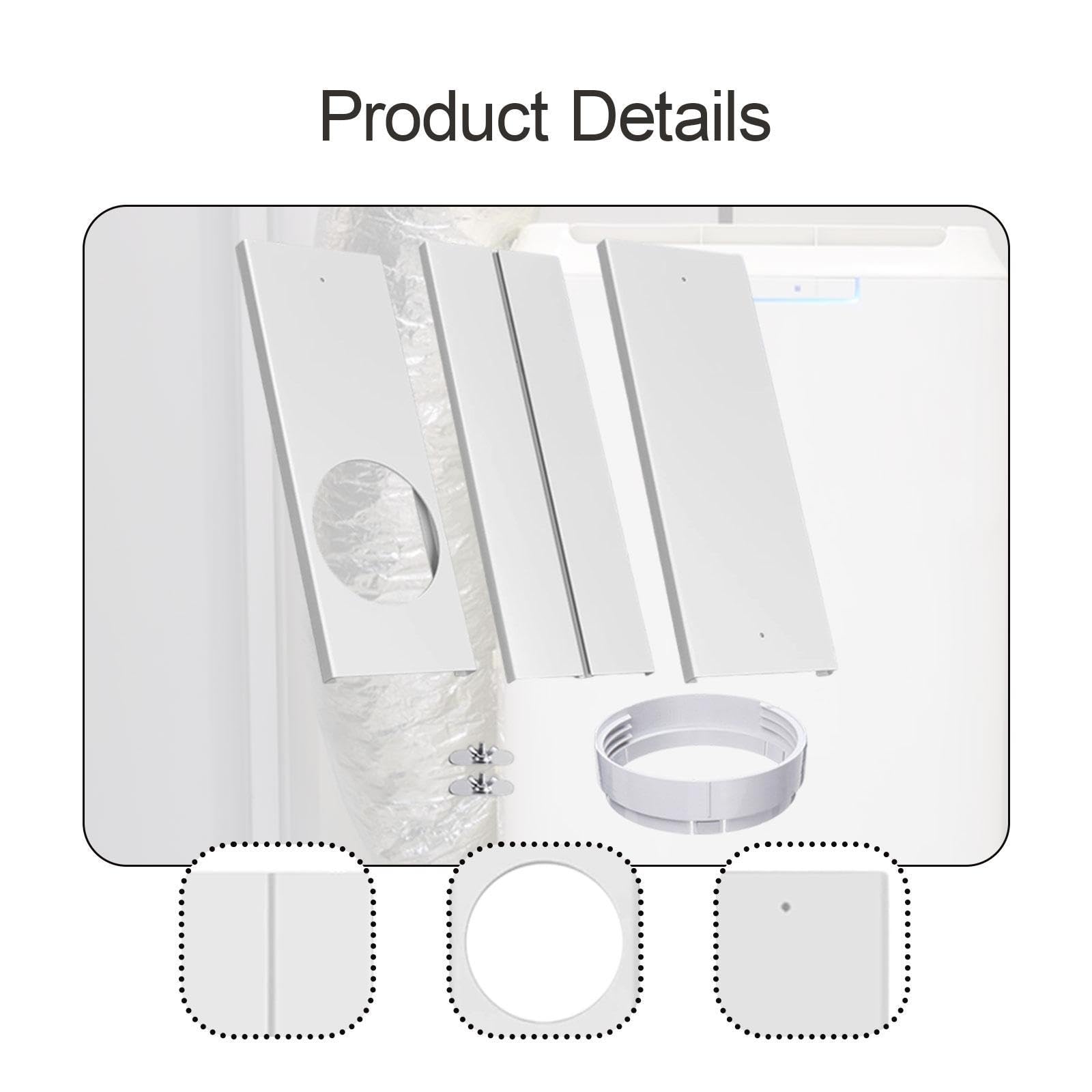 Kit de Fenêtre pour Climatiseur Portable, Panneaux D'étanchéité Télescopiques Universels pour Fenêtres