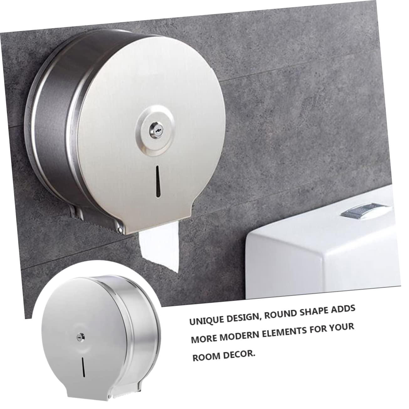 WOONEKY 1pezzi Portarotolo Inossidabile Per Rotolata Facile Installare Design Per e