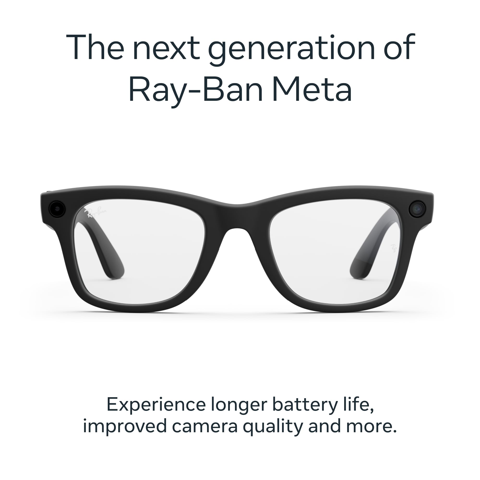 Ray-Ban | Meta Wayfarer (Gen 2) - Matte Black, Clear lenses