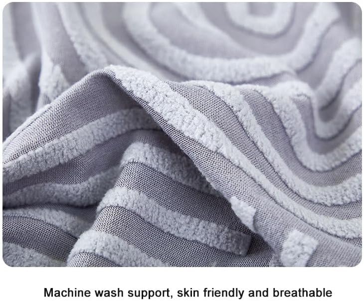 ラウンジチェアカバー (1点、ブルー) - 取り付け簡単、弾力性のある洗濯可能、幾何学デザイン、ラウンジチェア用の実用的なソファカテ