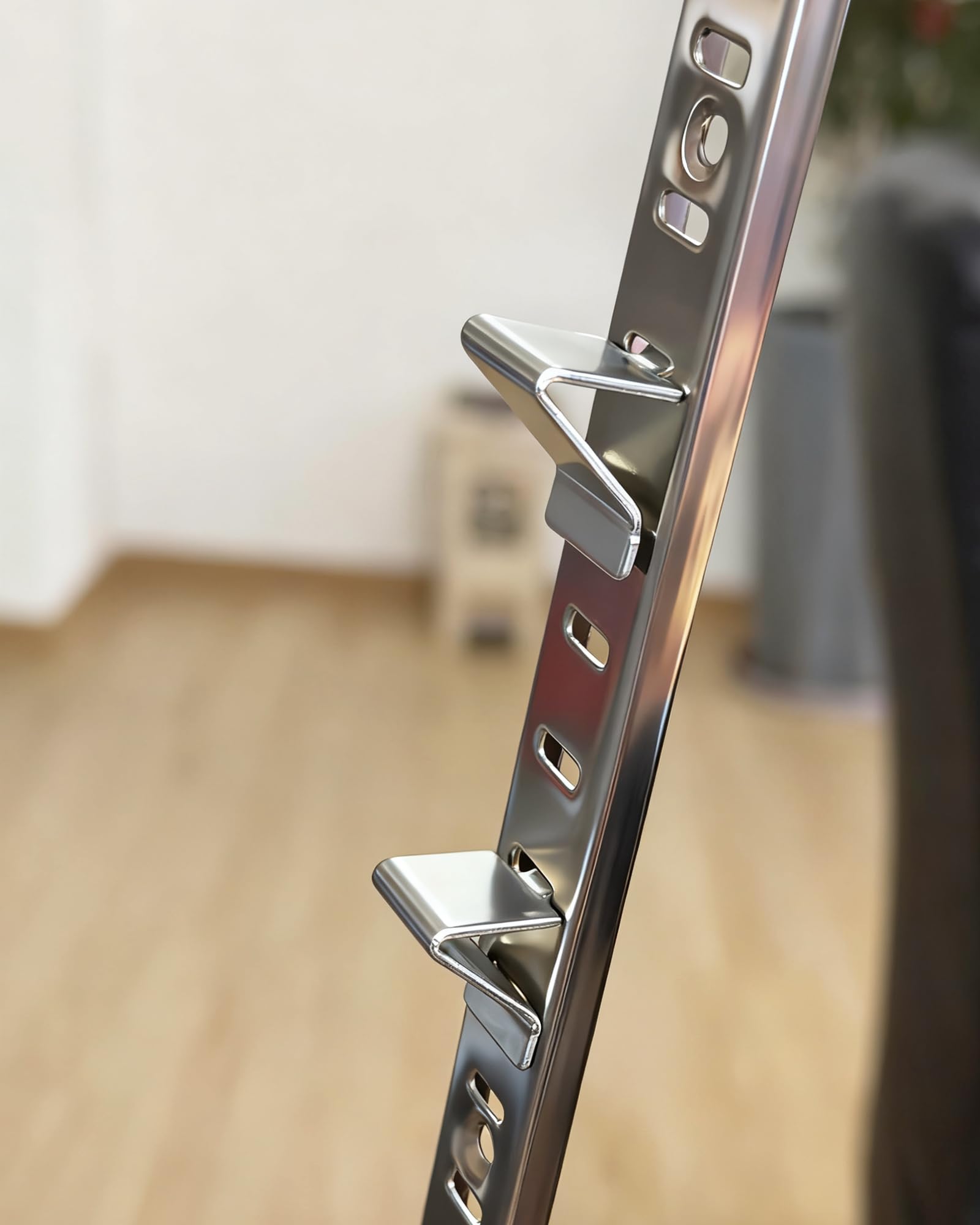 Silver Shelf Clips - Heavy Duty & Adjustable -4