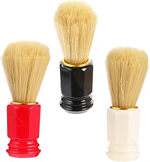 FOMIYES 3 Pçs Escova De Barbear Ferramentas De Madeira Escovas De Barbear Para Homens Escova De Barbear Pescoço Espanador Escova De Barbear Escova De Barbear Ferramenta De Salão Escova De
