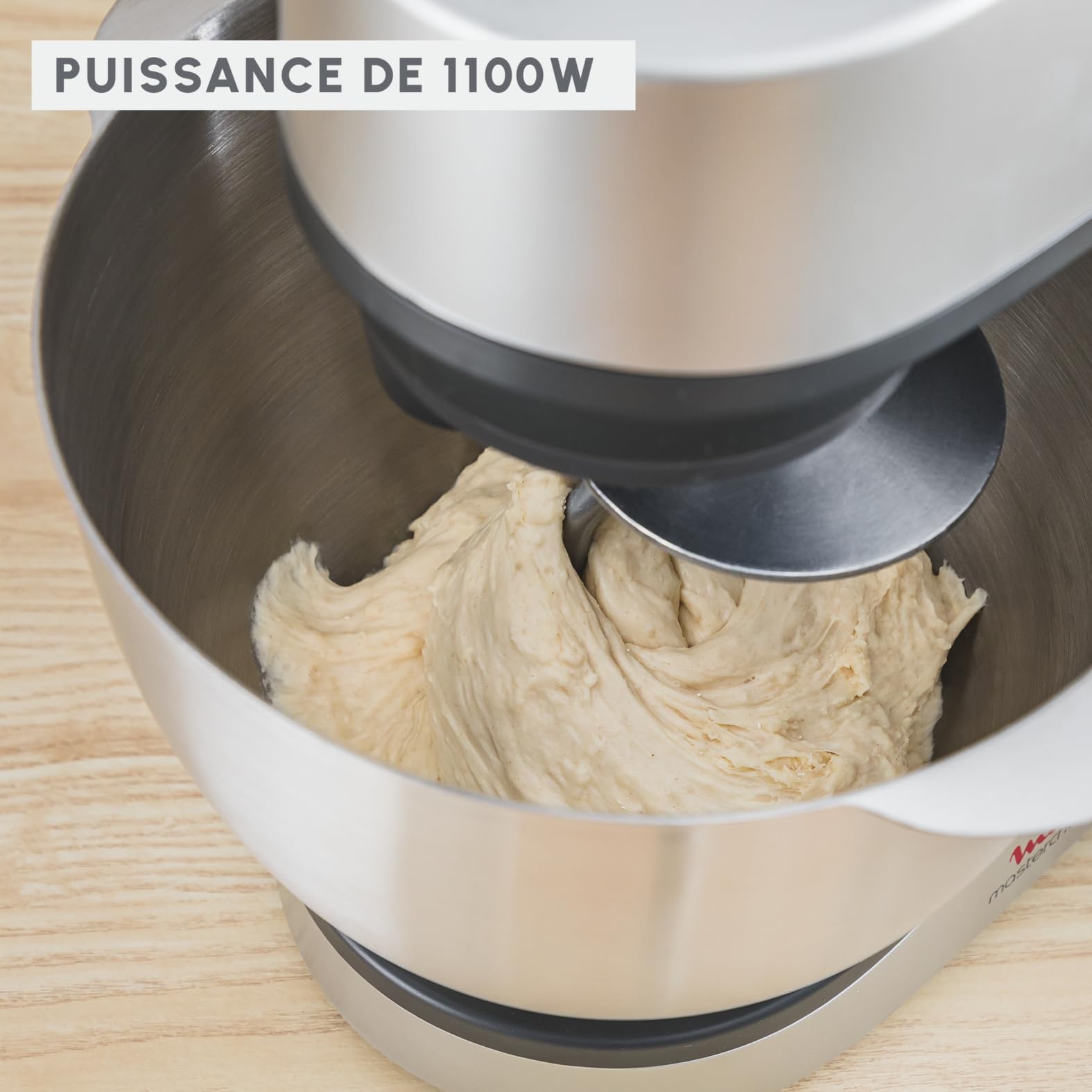 Moulinex Robot pâtissier, 1100 W, Kit de pâtisserie, Blender, Découpe-légumes avec accessoire pour macédoine, Hachoir à viande, Mini hachoir, Masterchef Gourmet argent QA519D32