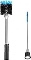 mosolan 2-in-1 Bottle Brush with Straw Brush - Long Handle Cleaner for Water Bottles, Thermoses, Baby Bottles, Mugs & Decanters