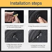 Vista 6 de Hanemia Red de carga trasera para automóvil, red organizadora de almacenamiento elástica ajustable, red de almacenamiento de carga para maletero