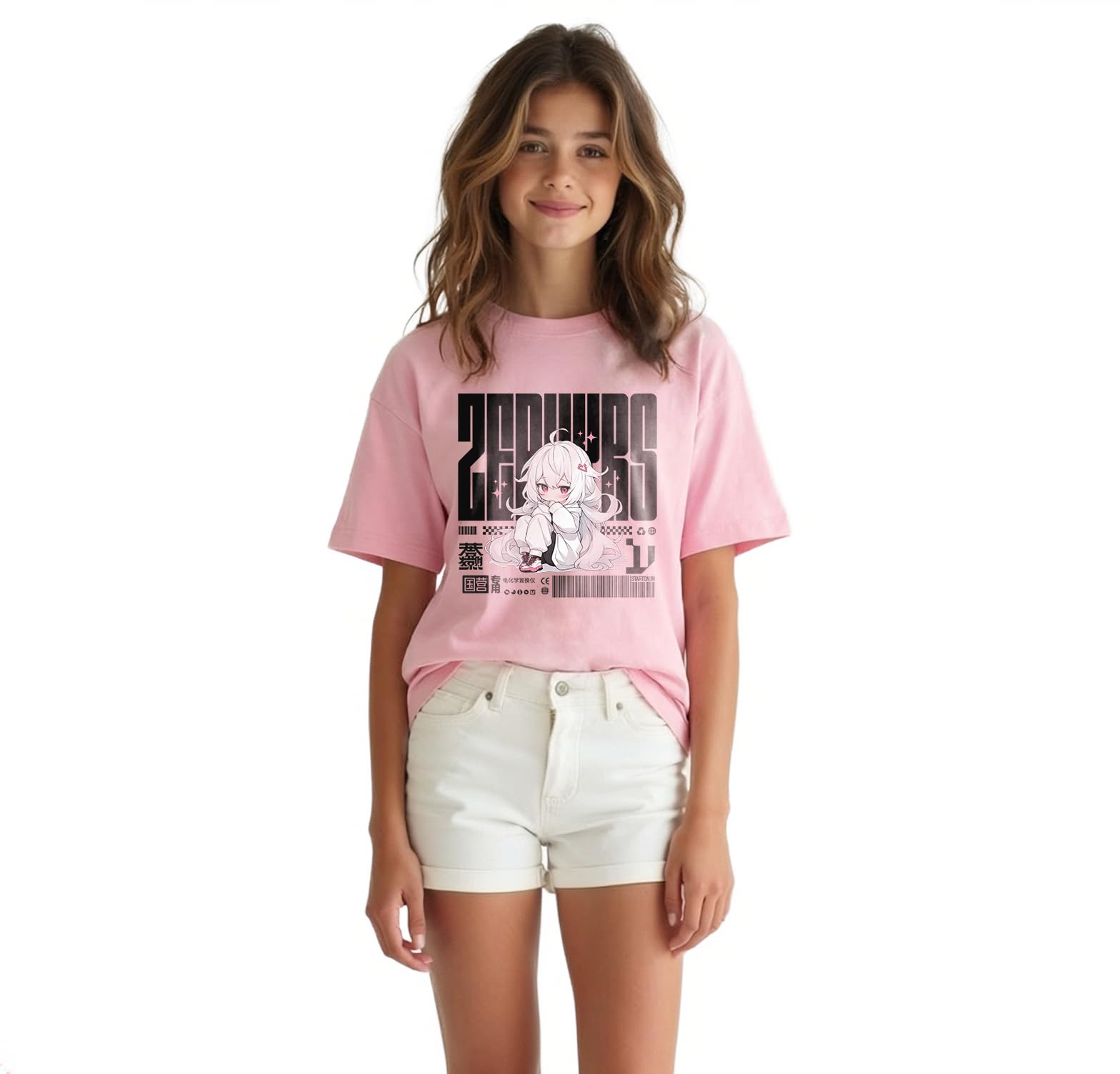 Unisex Kids Anime Print Graphic T-Shirt-image-9