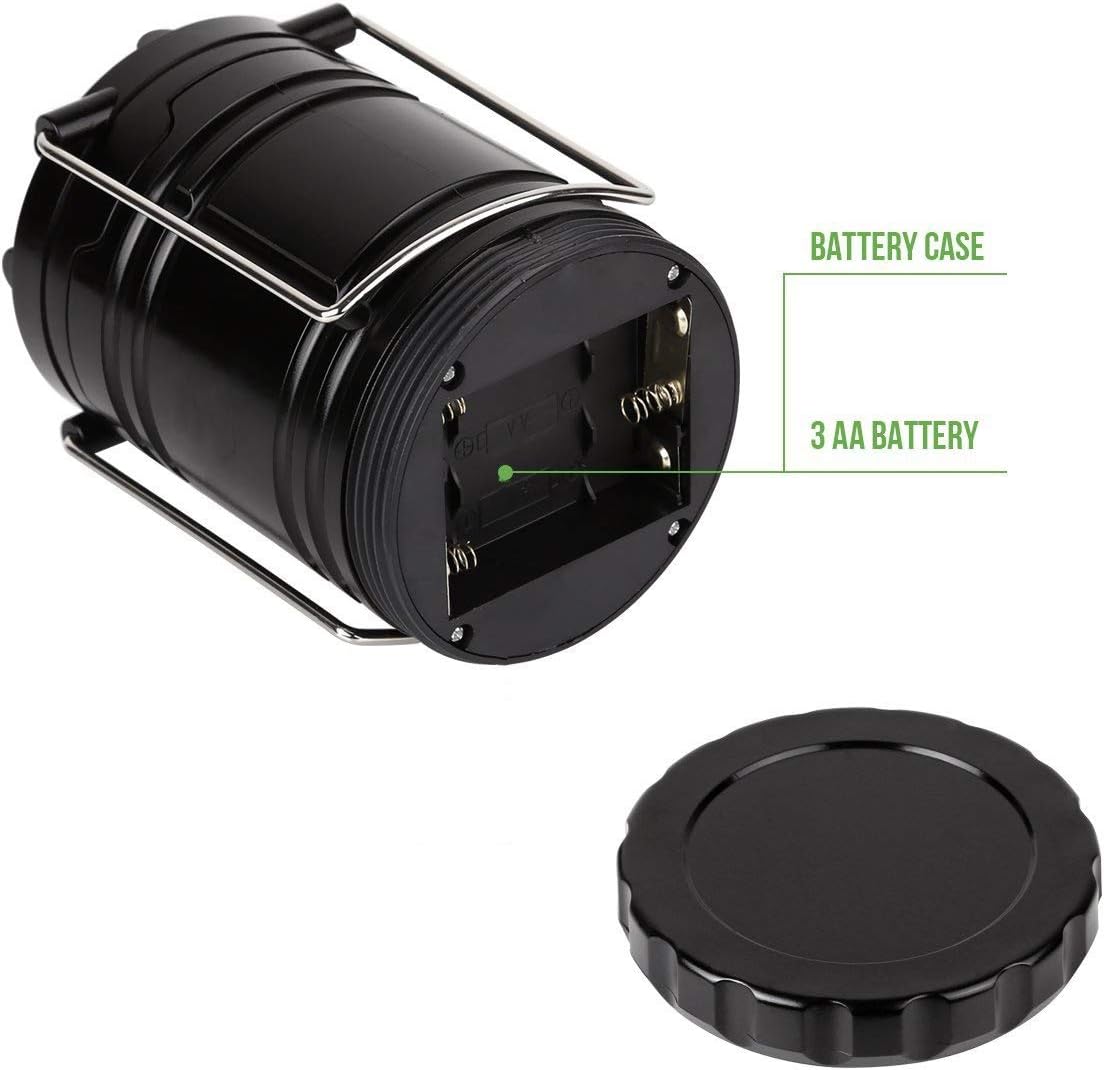 Pincer 2-Pack LED Camping Lantern - Portable Flashlight Lantern for Camping and Hiking Supplies, Hurricane Survival Emergency Kit - Battery Operated Lamps for Home or Outdoor Use - Batteries Included - - 