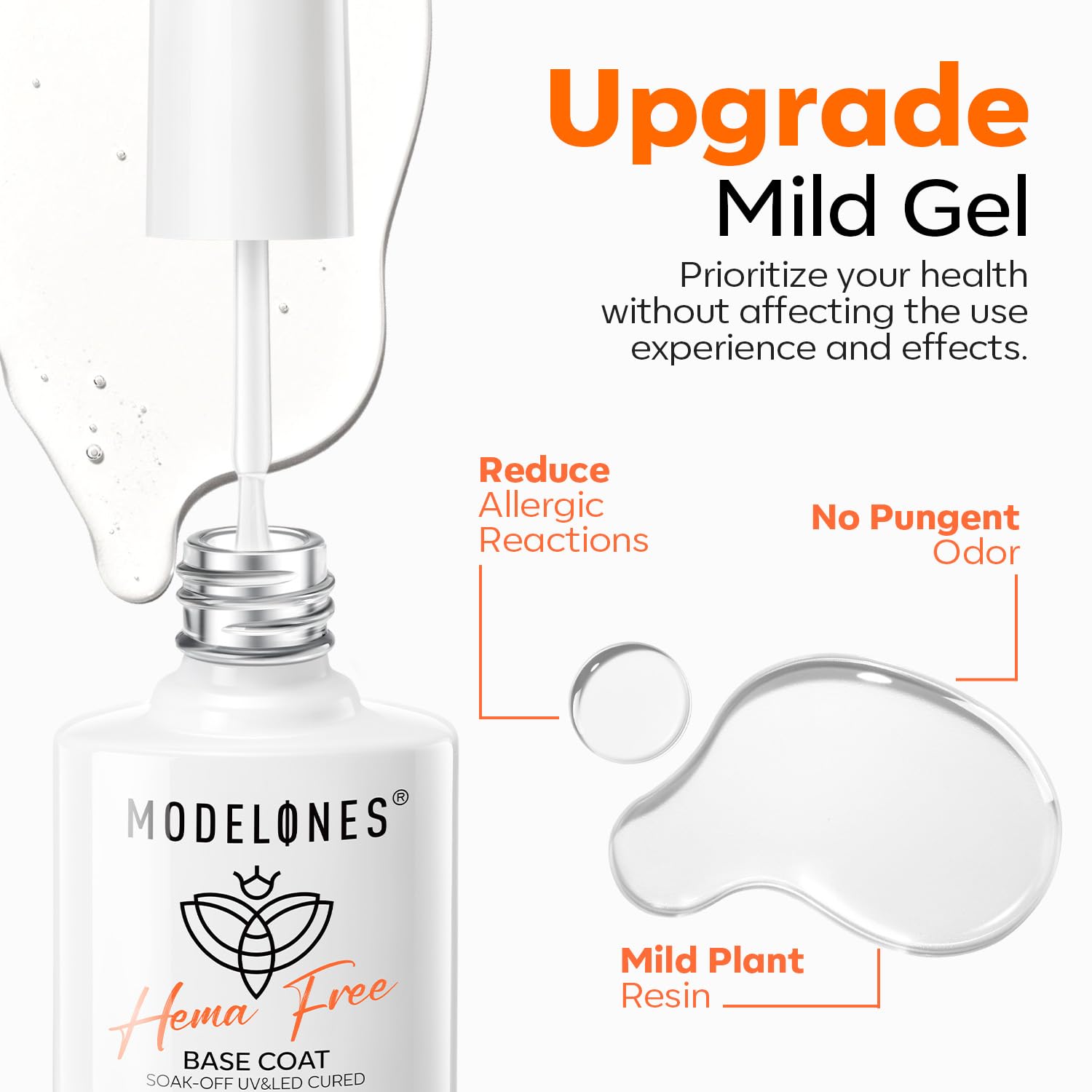 Modelones Base Coat UV podkład LED lakier żelowy 10 ml