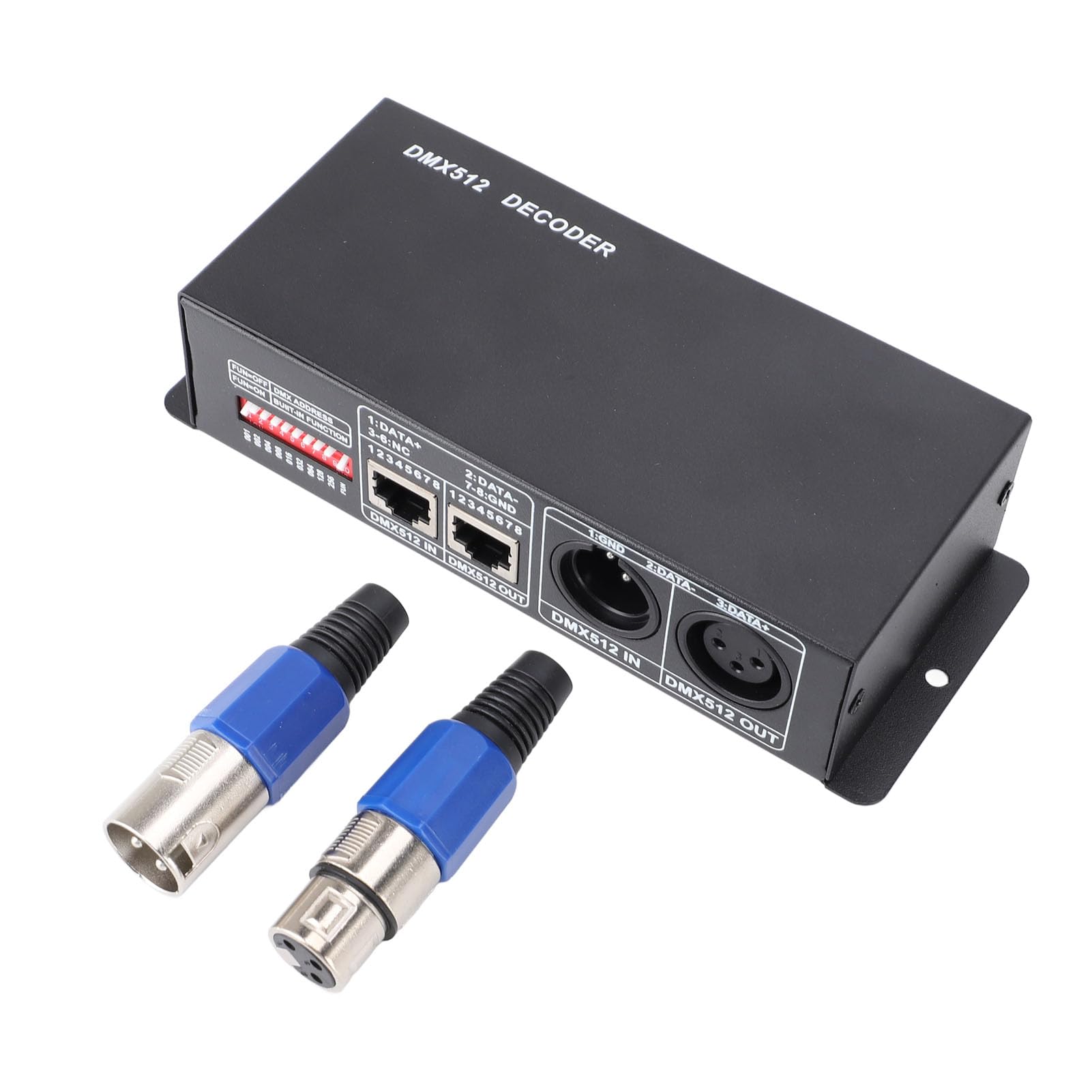 Muiltvoe 3 Channels DMX 512 Decoder Iron PCB RGB LED Controller Decoder Dimmer Driver for Bars Hotels 12V to 24V