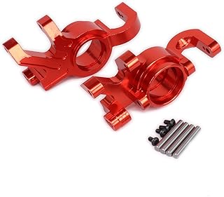 2pcs Alloy Steering Hub Carrier Blocks 7737 for RC Hobby Car 1/5 1/6 Traxxas X-MAXX (Red)