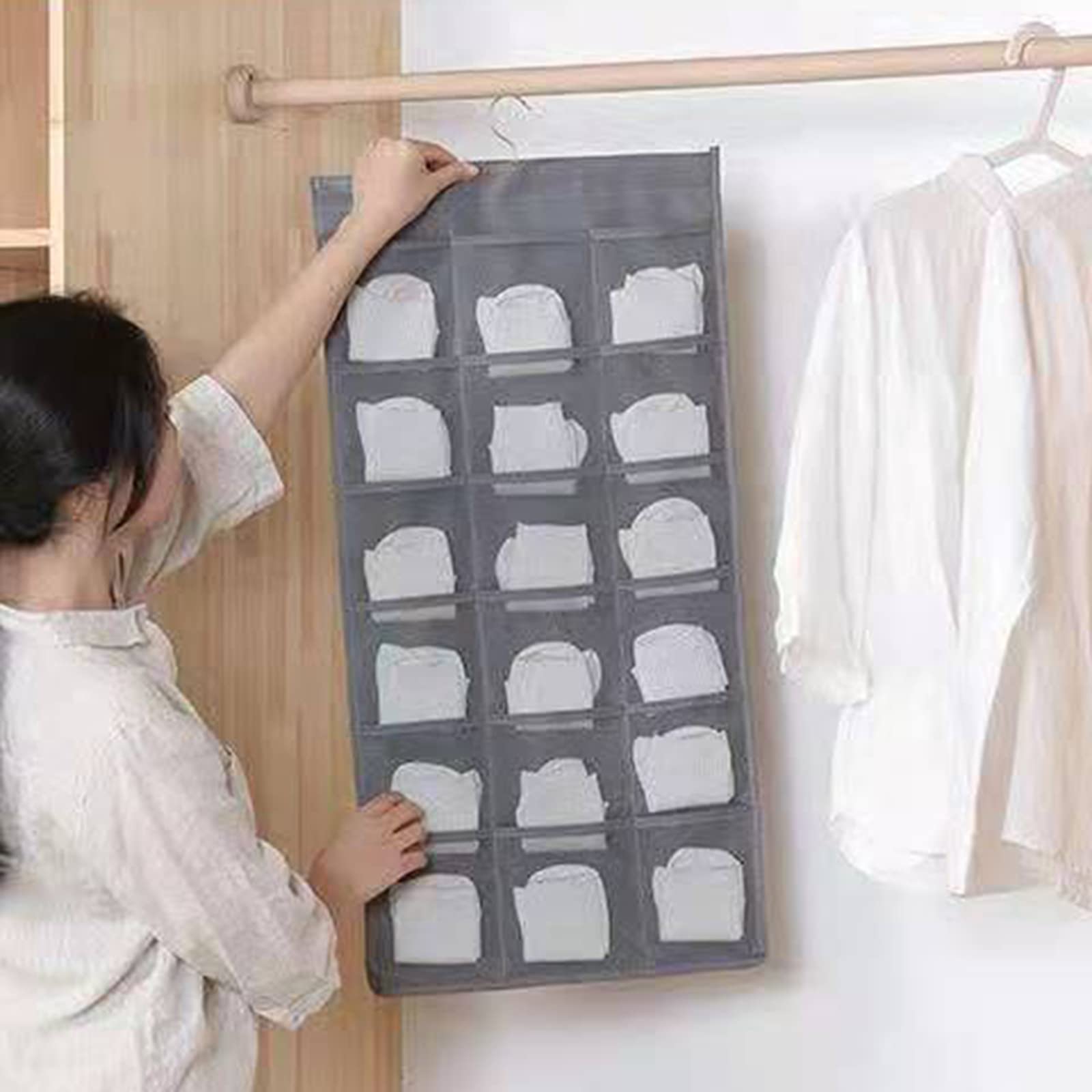 Amazon｜下着 収納 吊り下げ収納 靴下 収納 小物 収納 ハンギング収納