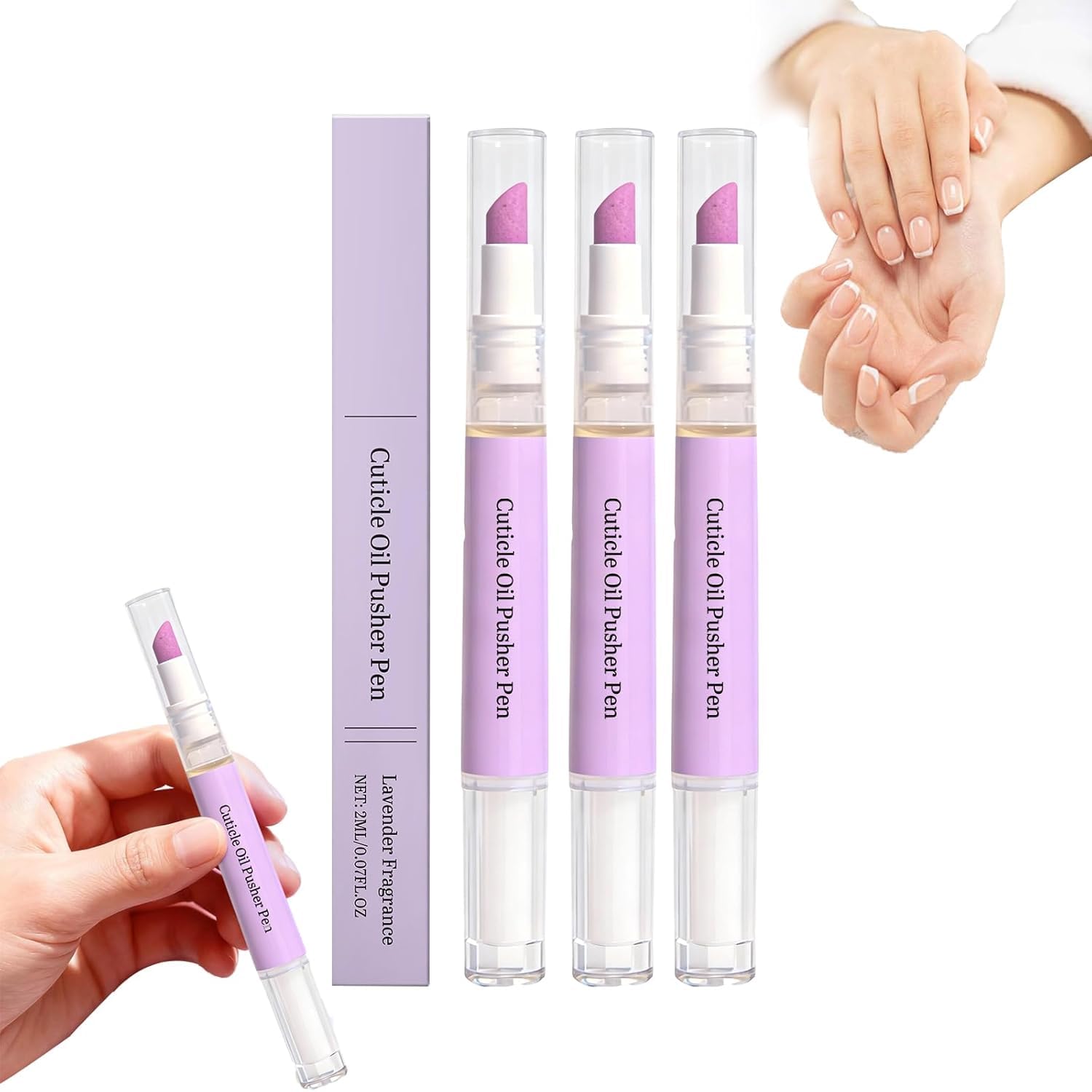 3Stück 3-in-1 Nagelpflegestift mit Keramikspitze,2026 Neu Nagelöl Stift,Nagelpflege Nagellack Stift,Nagelöl Cuticle Oil Pen Nagelpflegeöl für Nagelhaut die Reparatur von Rissigen und Trockenen