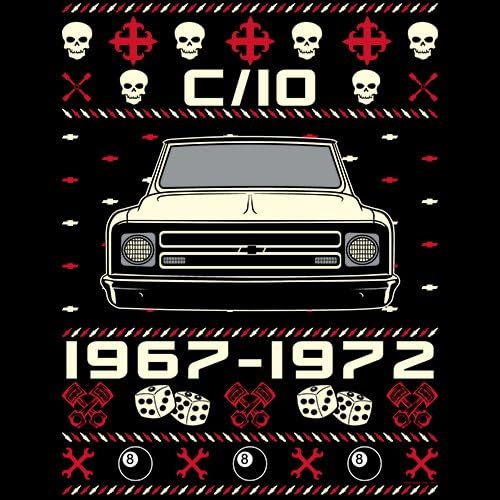 Vista 5 de 67-72 Chevy C10 Glamour - Suéter de Navidad de manga larga