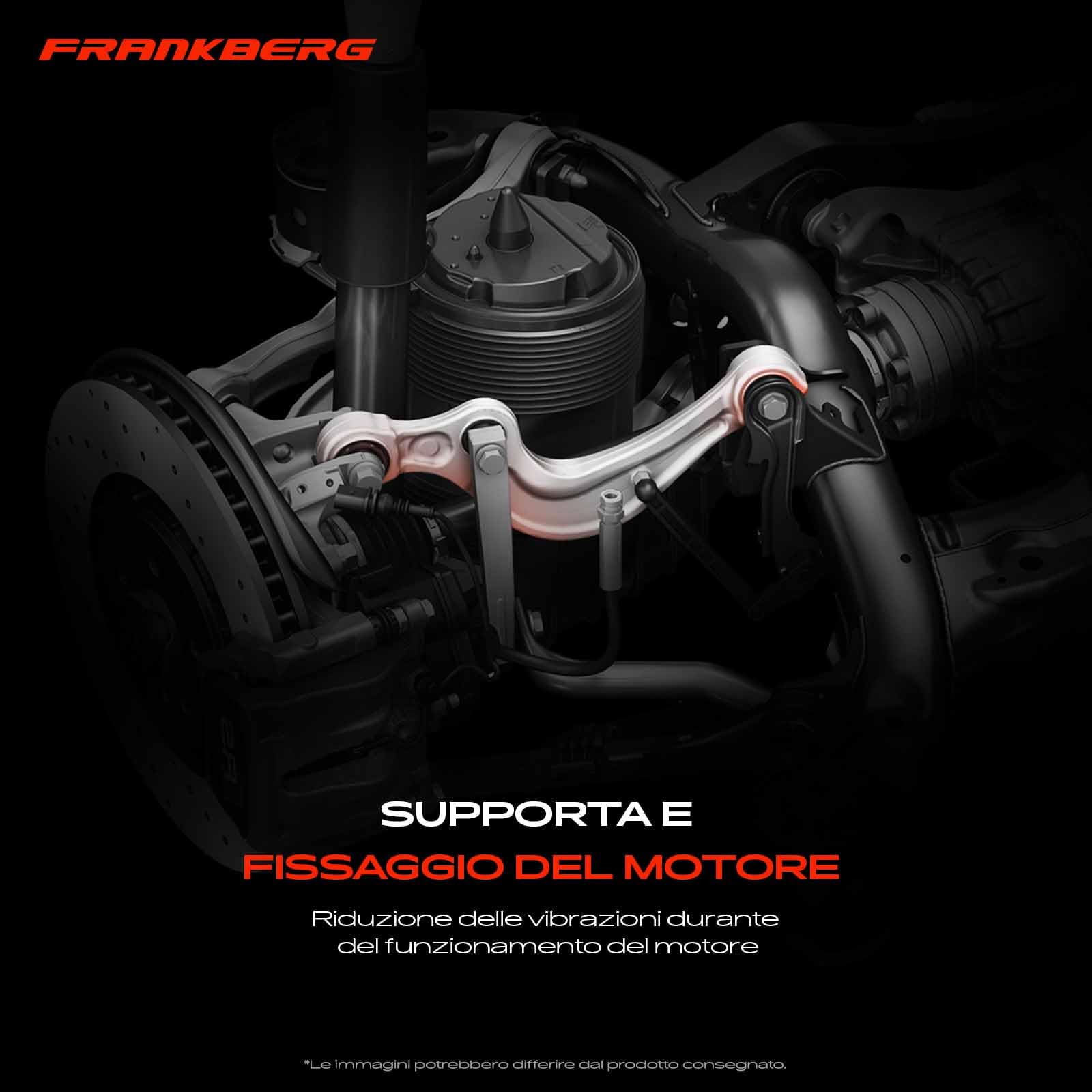 Frankberg supporto braccio trasversale Anteriore destro Compatibile con A3 8P III 2K 2C Golf V 1K III 1K 1T 2003-2013 1K0199296J