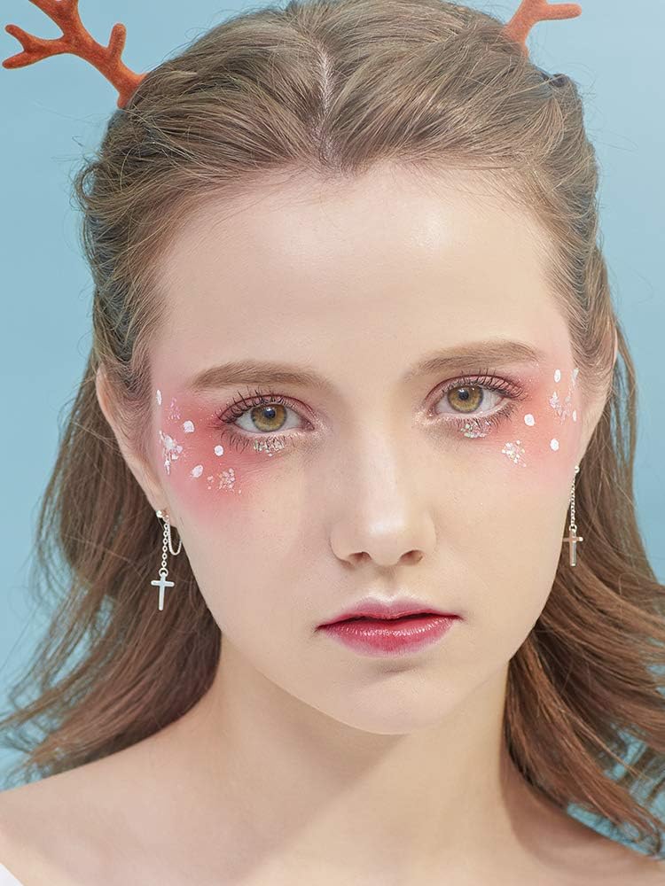 Cross Dangle Drop Earrings 925 Sterling Silver Chain Dropping for Women Girls Punk Ball Studs Hypoallergenic Jewelry - Image 4