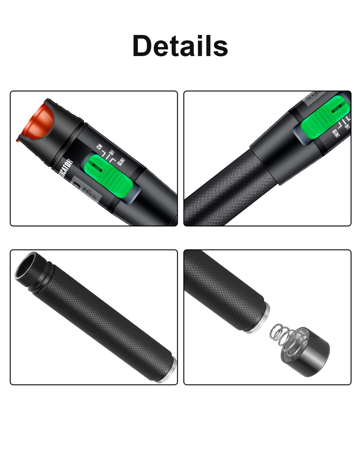 4 in 1 Fiber Optic Tester Portable Fiber Power Meter(-70~10dBm, Built-in VFL) & Visual Fault Locator Kit for Network Cable Test