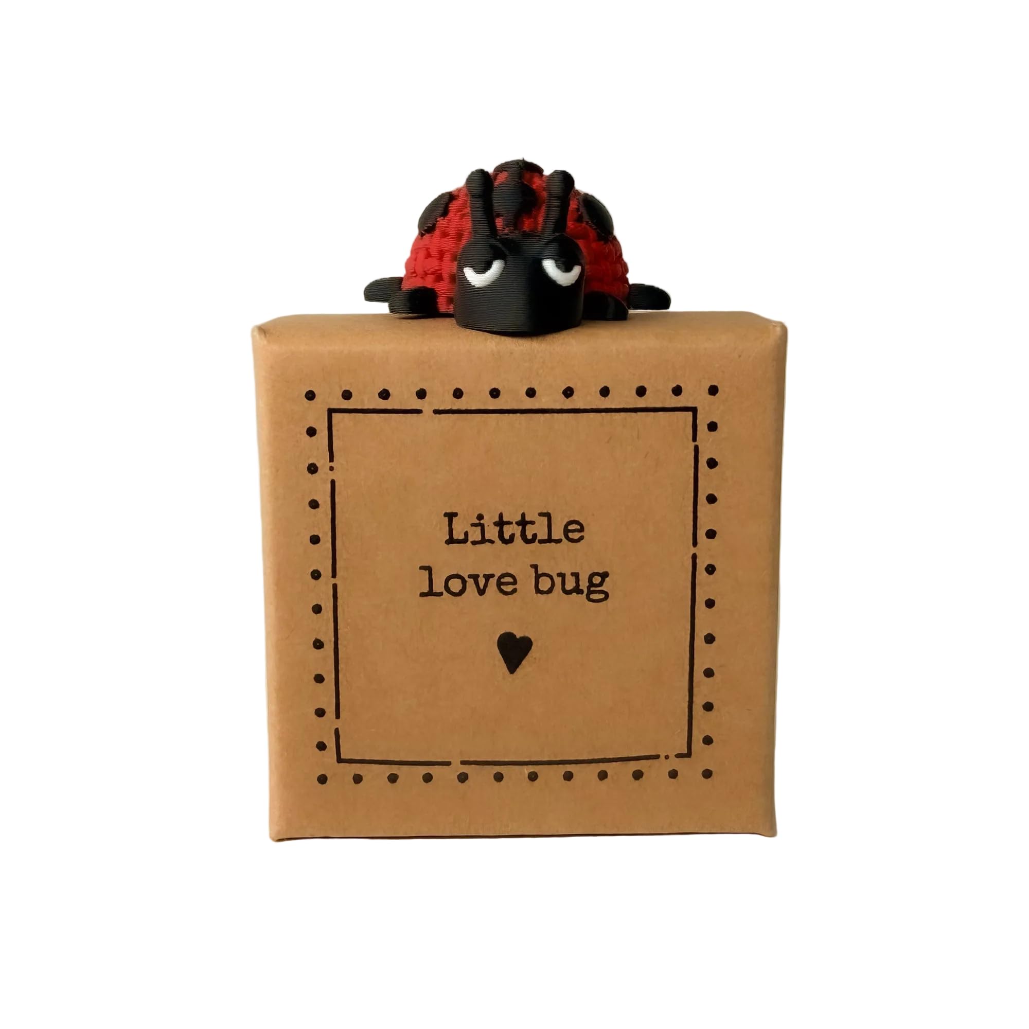 Image Industry “Little Love Bug” Tiny Little Gift – Ladybird Mini Figurine Keepsake | Best Friend & Loved One Sentimental Valentine Gift | Cute UK Handmade Token Present