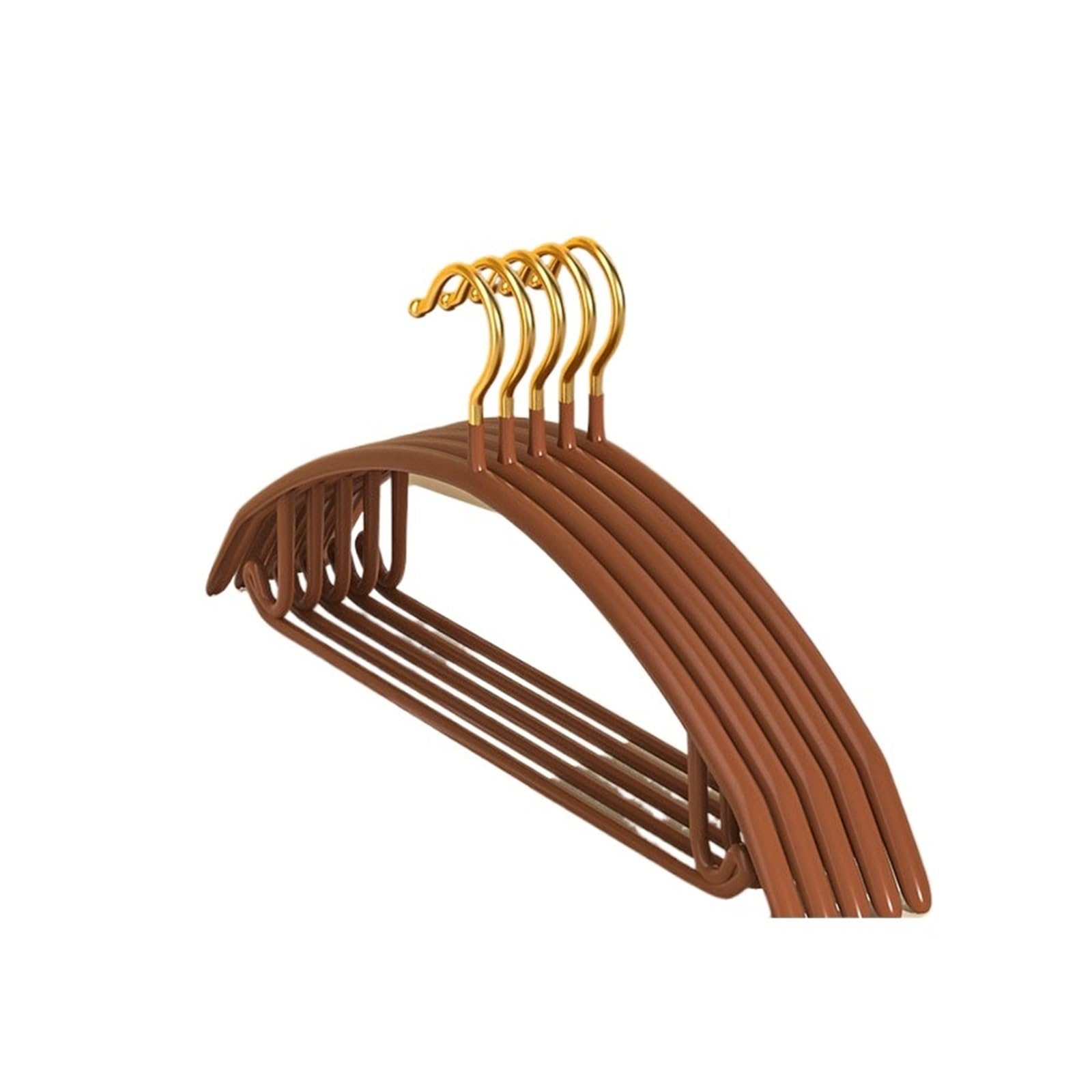 Coat Hangers Anti-slip Household Hangers Non-marking Hanger Strong Clothes Racks(Coffee,10Pcs)