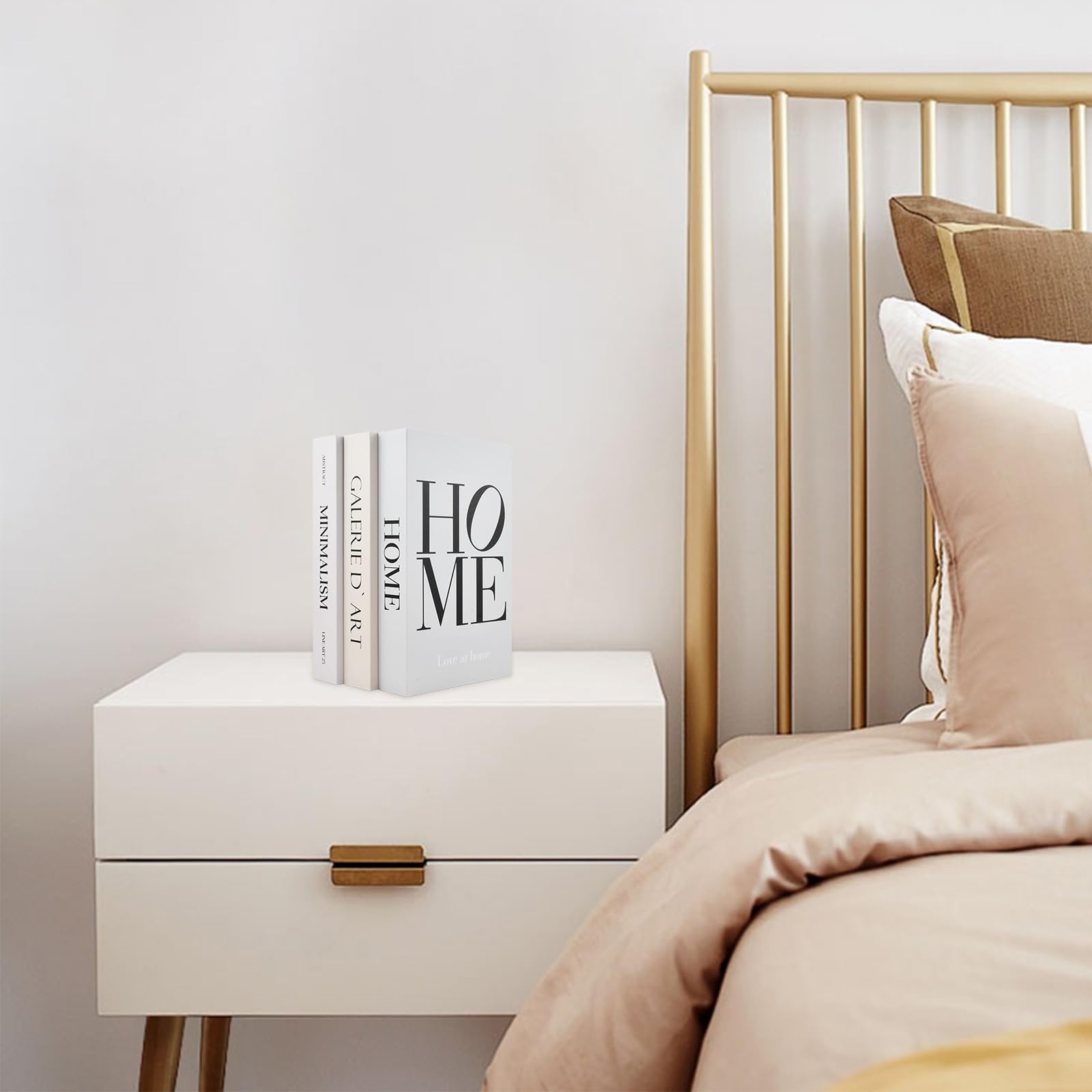 3 Pezzi Libri Decorativi Arredamento, Libri Finti Decorativi Design Moderno, Finto Libro Scatola Portaoggetti con Chiusura Magnetica, Set Impilabile per Uffici, Soggiorni e Librerie